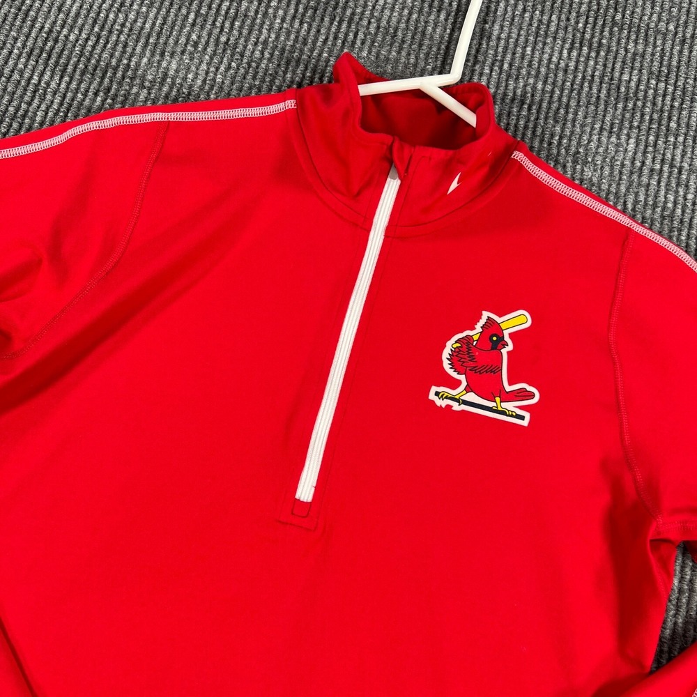 St. Louis Cardinals Pullover Nike Womens Medium Red Long Sleeve 1/4 Zip Mock MLB